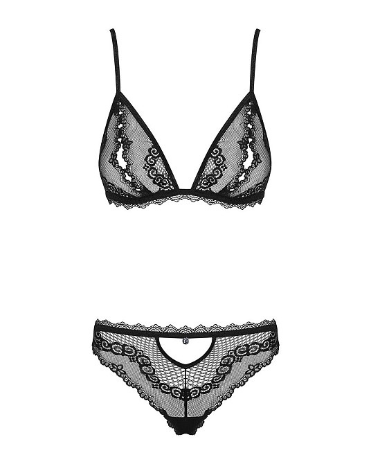 Сексуальный комплект с открытыми сосками Obsessive Millagro 2-pcs set black S/M Sex Aura Киев - изображение 5