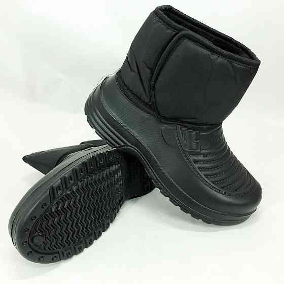 Осіннє утеплене взуття 45р 28см, Гумові утеплені чоботи чоловічі короткі, Зручне чоловіче взуття легке AW-96 Львів