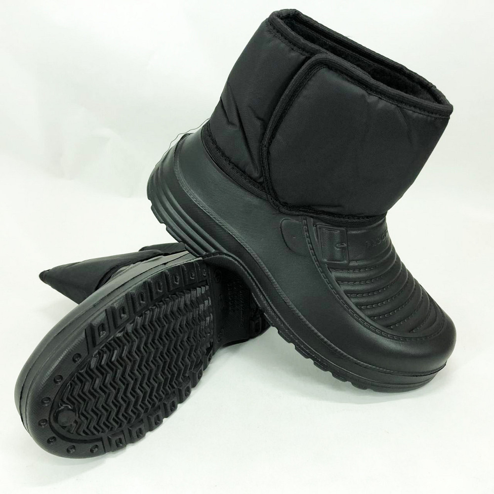 Осіннє утеплене взуття 45р 28см, Гумові утеплені чоботи чоловічі короткі, Зручне чоловіче взуття легке AW-96 Львів - фото 6