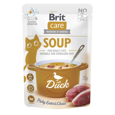 Влажный корм для кошек Brit Care Soup with Duck с уткой 75 г (8595602569182) Винница - изображение 1