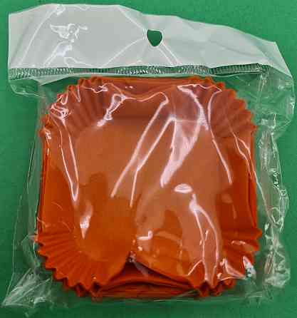 Тартолетка для кексів"Квадратна помаранчева"(58,5*58,5*21,5) (100шт)/К-58,5/ (1 уп.) Харків