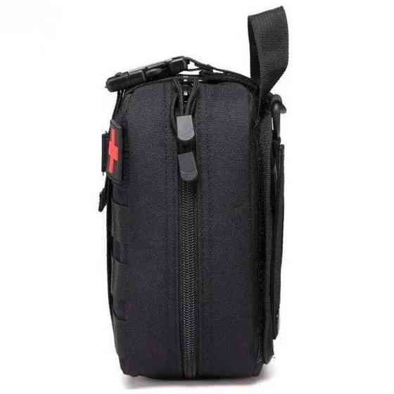 Сумка-аптечка тактическая на системе Molle (без наполнения),20х15х8 A87 Черний / Быстросъемная военная аптечка Киев