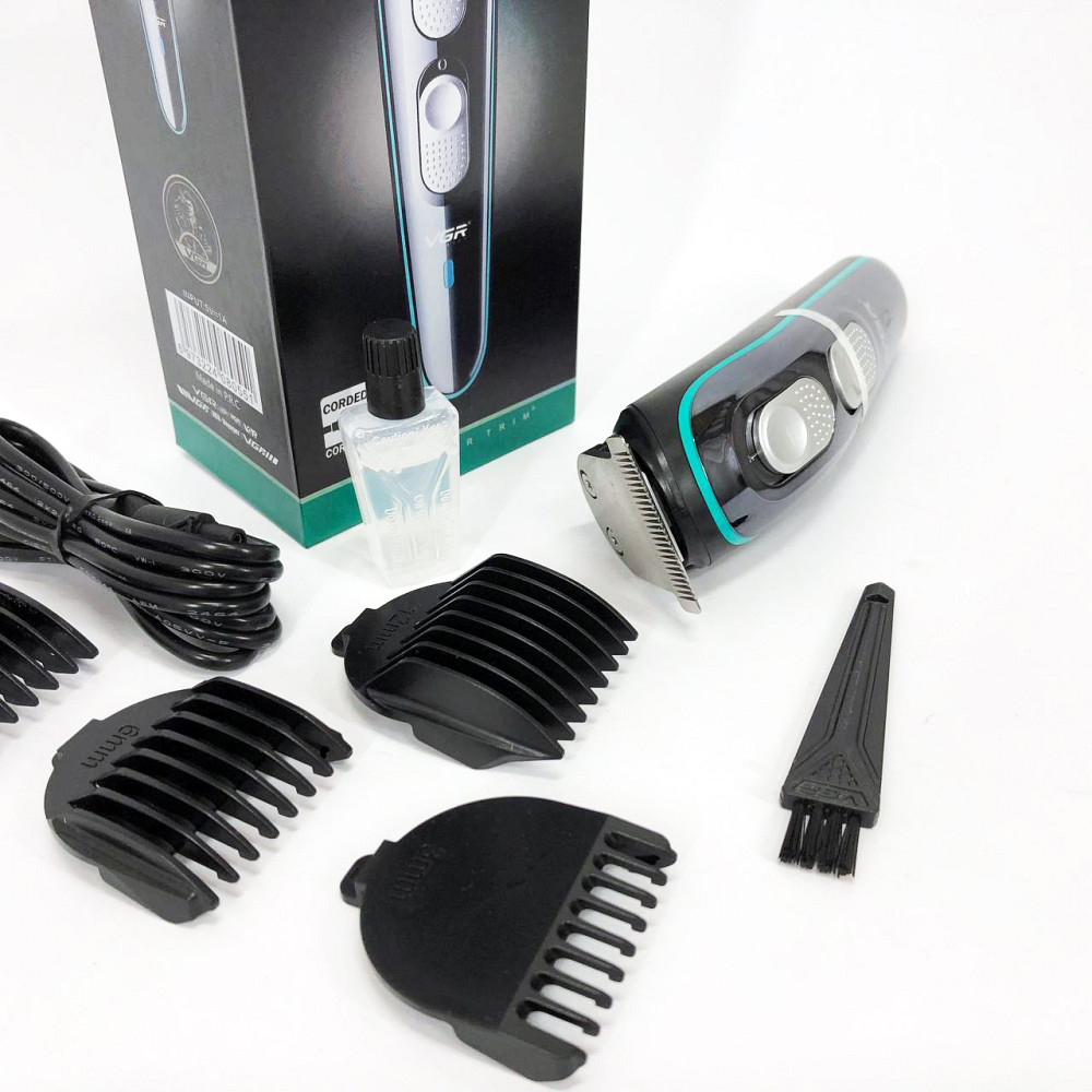Чоловічий набір для стрижки волосся бездротовий, Бездротові машинки для стрижки легкі QG-27 Львів - фото 10
