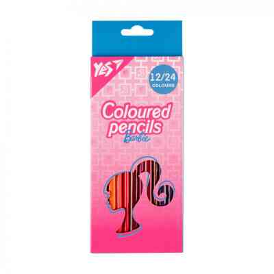 Олівці кольорові Yes Barbie (рожевий) двосторонні 12 шт. 24 кол (290747) Вінниця