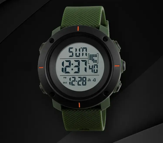 Чоловічий спортивний годинник Skmei 1213 dekker (Зелений) Київ