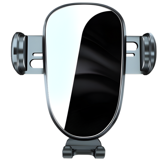 Держатель для телефона,автомобильный ,с механической фиксацией смартфона, на дефлектор в машину,черный Каменец-Подольский