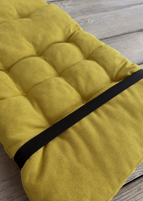 Подушка для стільців (40x120х7 см) подвійна Decorator Соро колір гірчичний 84-108 Київ - фото 5