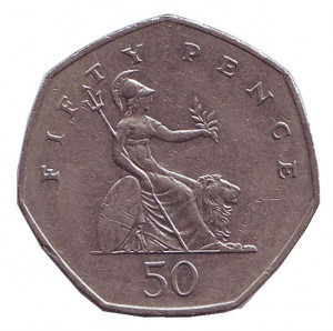 Монета 50 пенсів. 2001 рік, Великобританія.(В) Полтава - фото 1