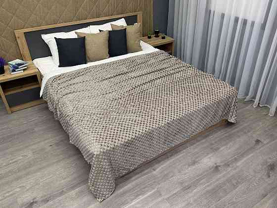 Плед-покривало Шахи 200х210 см (+-5см) Какао (87-036) Київ