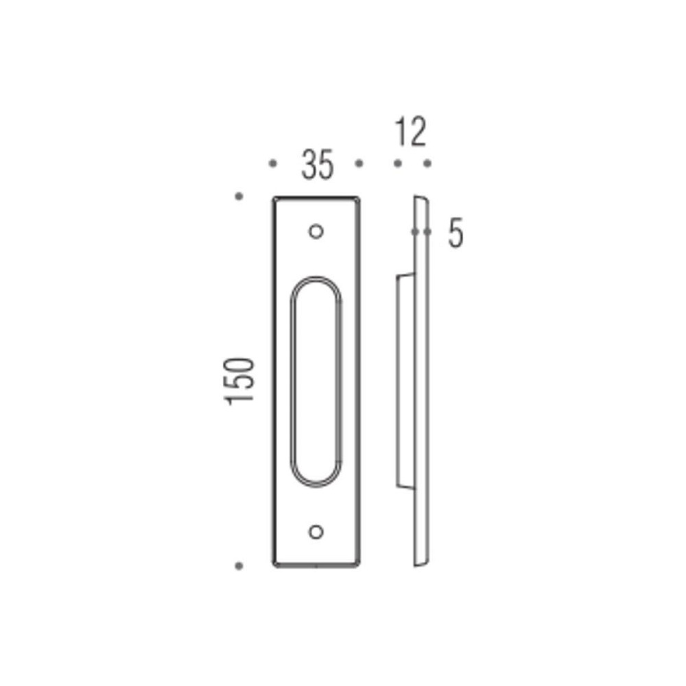 Ручка Colombo CD111 пол.латунь на розсувн. двері Київ - фото 2