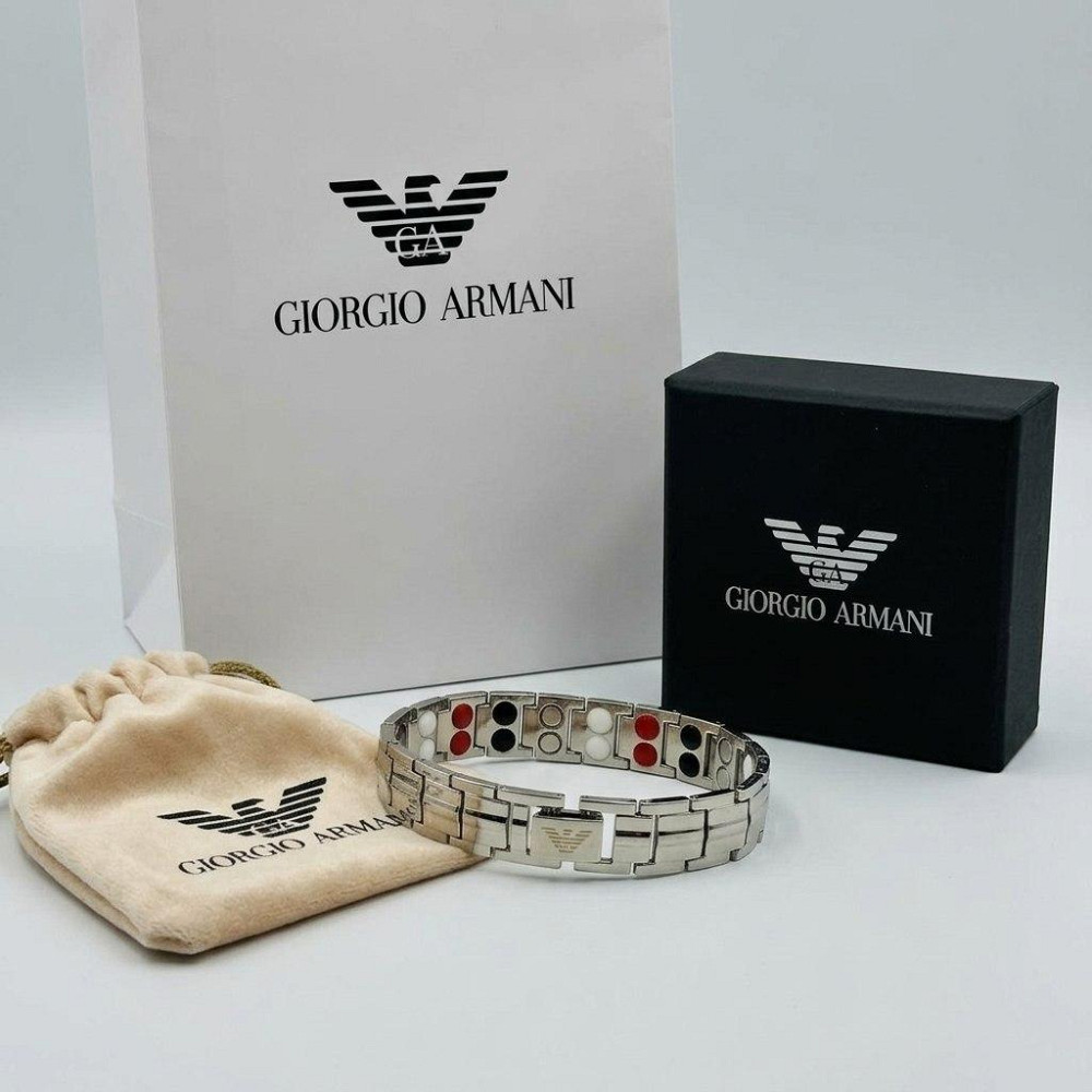 Чоловічий срібний браслет на руку Armani (20111) Київ - фото 10