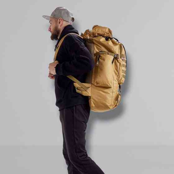 Армейский тактический рюкзак 70 л койот + подсумок, водонепроницаемый туристический рюкзак для охоты рыбалки Киев