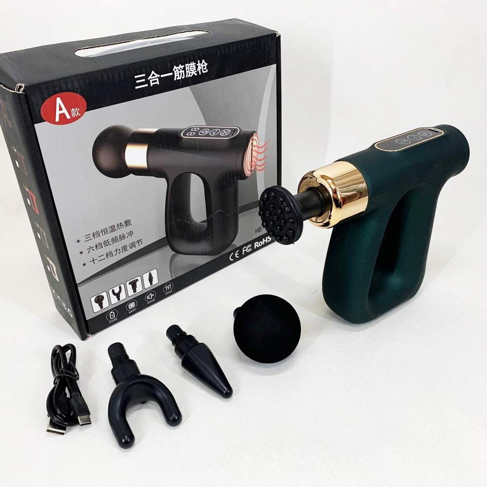 Вібраційний шийний масажер, Ударний масажний пістолет, Електричний масажний апарат для тіла MV-57 Львів - фото 9