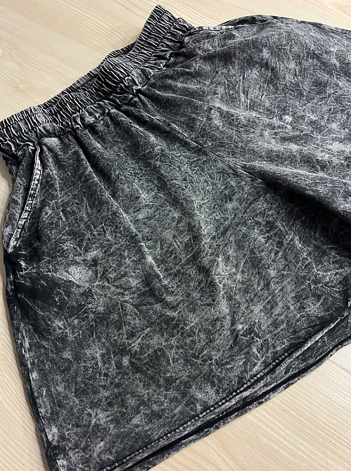 Костюм женский MMC 240014 футболка с шортами тай-дай вареный оверсайз черный, черный, XL Киев - изображение 10