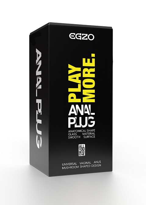 Светящийся анальный плаг из стекла EGZO EAP-P ( длина 8 см, диаметр 3.2 см ) Sex Aura Киев - изображение 4