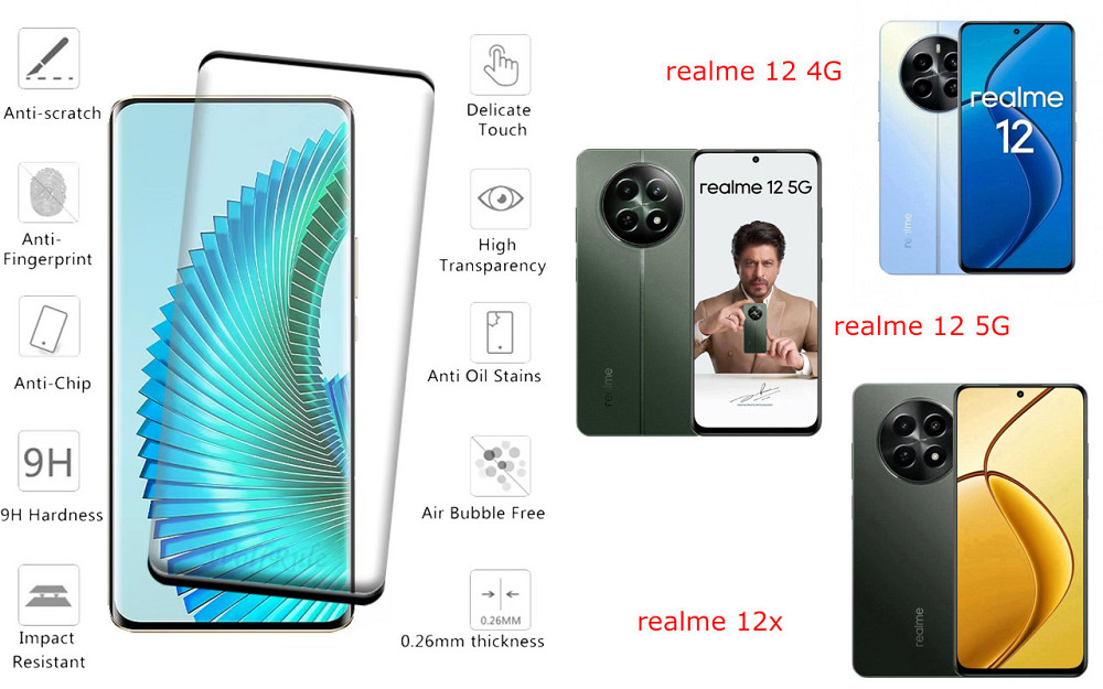 Захисне скло HyperGlass Pro для realme 12 4G, realme 12 5G, realme 12x – максимальна чутливість та захист Київ - фото 2