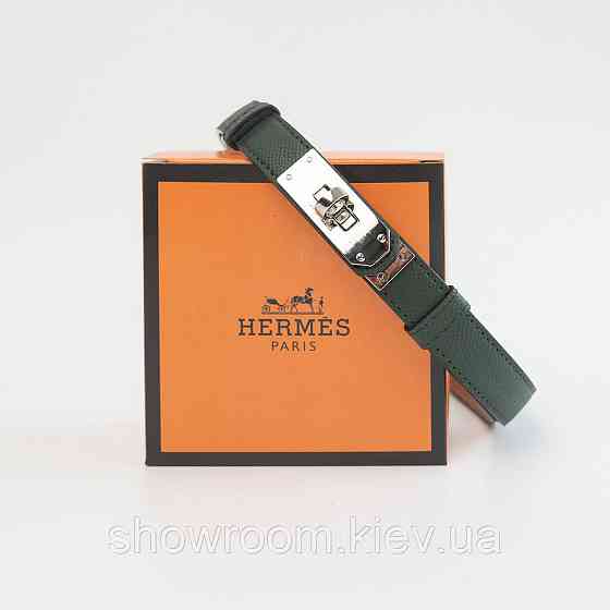 Жіночий ремінь шкіряний Hermes Гермес (280-2) зелений Київ
