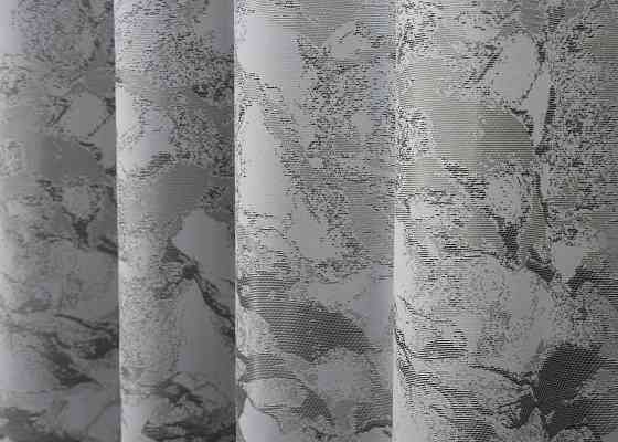 Комплект коротких штор VR-Textil Жаккард Мармур Al3 № 1597ш Светло-серый с венге 145х170 см 2 шт (35-0243) Киев