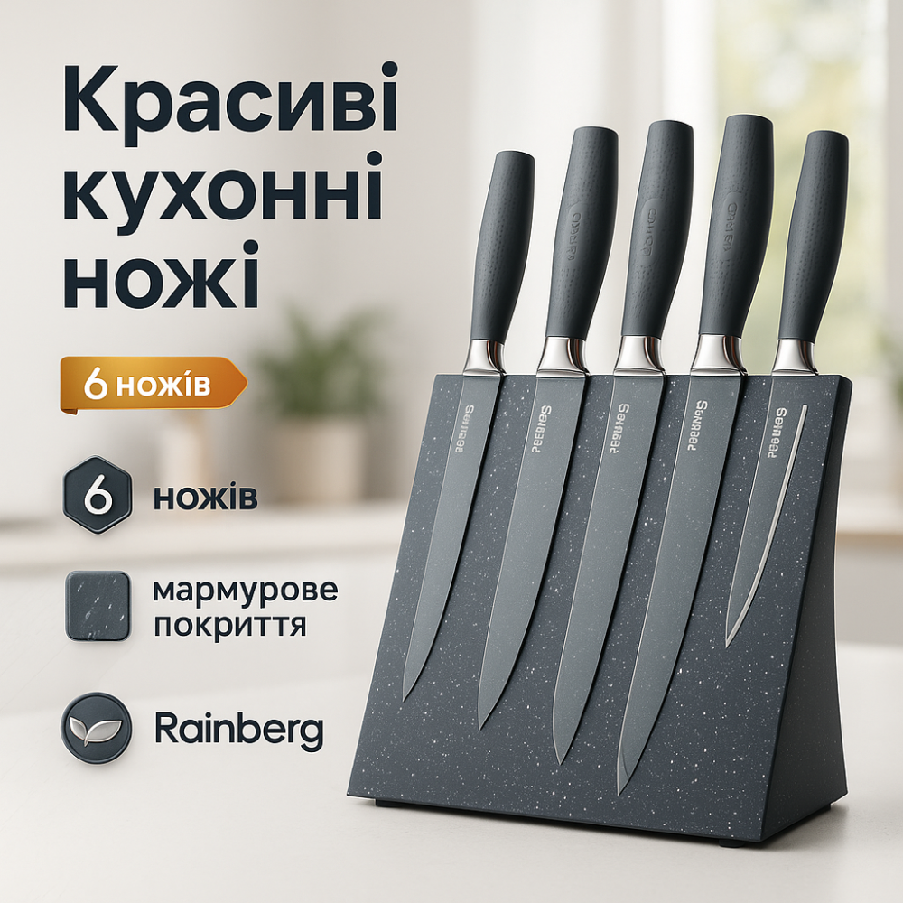 Товари для кухні ножі, Набір ножиків для кухні Хороші кухонні ножі побутового використання IF-62 Львів - фото 10