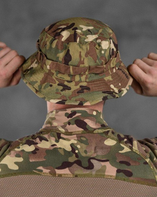 Панама мужская тактическая маскировочная камуфляжная  короткие поля  мультикам Ranger Одесса - изображение 5