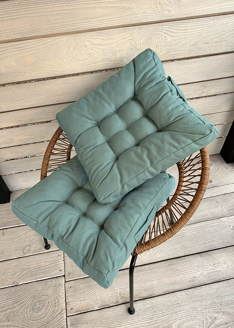 Подушка для стільців (50x50х8 см) Decorator Sawana колір сіро-блакитний 84-145 Київ - фото 5