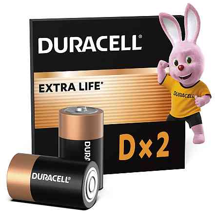 Лужні батарейки Duracell D, 2 шт. (6409611) Київ