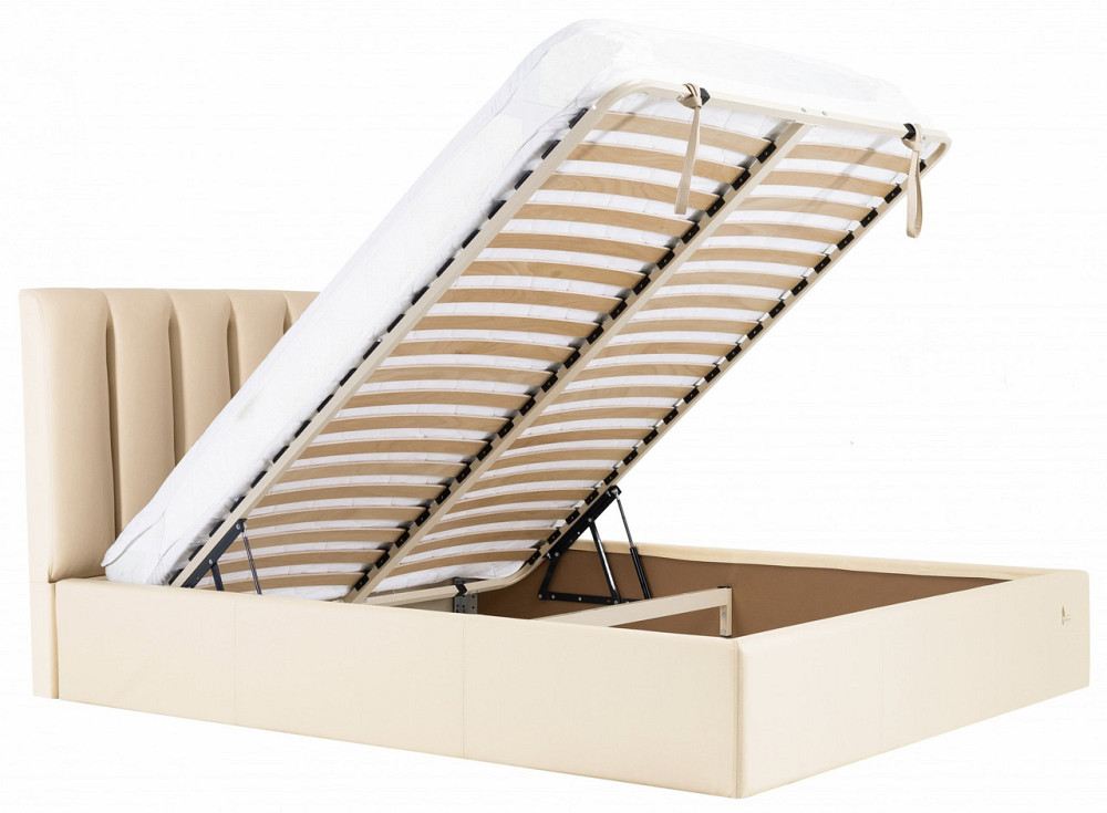 Ліжко Sanam Comfort 140 х 190 см Fly 2207 З підйомним механізмом та нішою для білизни Бежевий Дніпро - фото 10