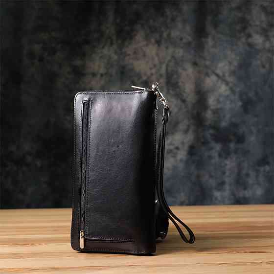 Мужской клатч на одно отделение из гладкой натуральной кожи Tony Perotti 20860_1 (9770 nero) Черный Киев