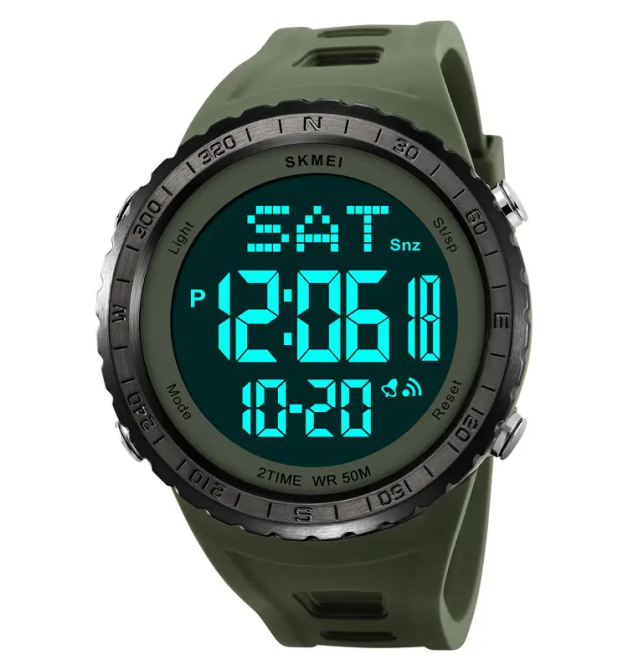 Годинник чоловічий наручний спортивний Skmei 2192 (Зелений з чорним) Київ - фото 3