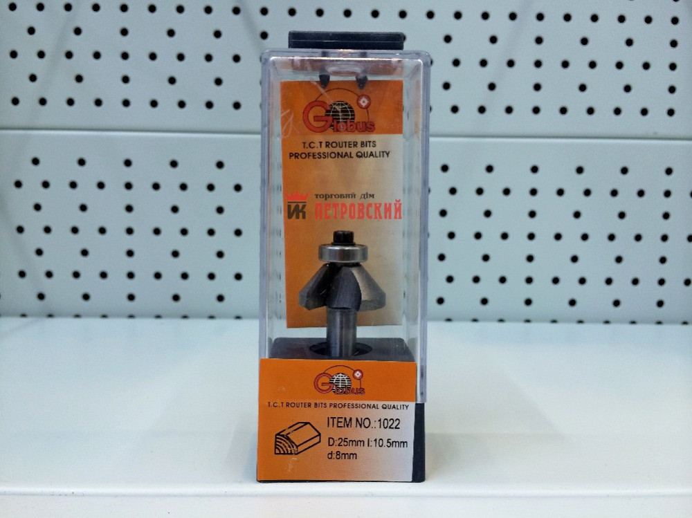 Фреза ГЛОБУС 1022 D25 кромочная конусная Коломыя - изображение 2