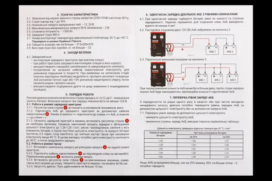 Зарядное устр-во для АКБ пусковое  35А/стрел. инд./пуск 800А Maxion 12/24В Винница