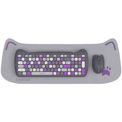 Комплект Canyon HSET-W6 Kitty Edition Wireless UA Violet (CNS-HSETW6VT) Винница