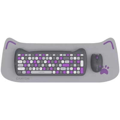 Комплект Canyon HSET-W6 Kitty Edition Wireless UA Violet (CNS-HSETW6VT) Винница - изображение 1
