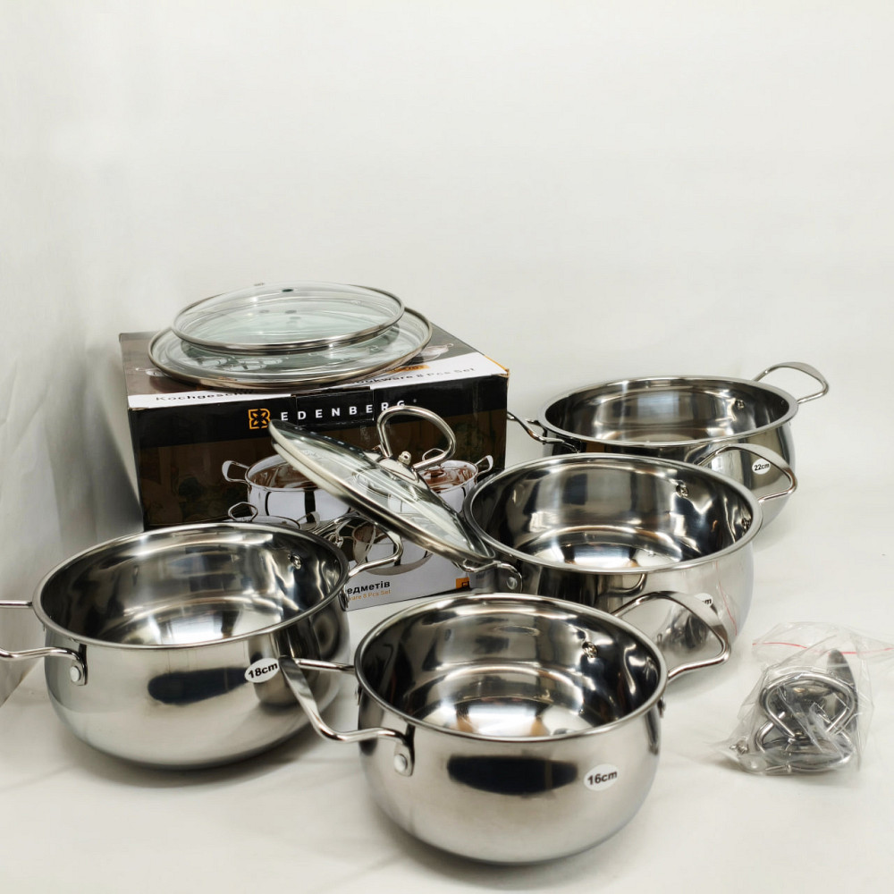 Набор кастрюль качественных с крышками, Набор кастрюль с крышками для кухни премиум BN-99 Львов - изображение 8