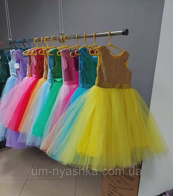 Мятное нарядное платье на девочку Детские нарядные платья с бабочками Кривой Рог - изображение 10