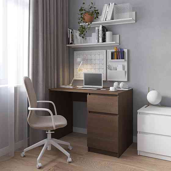 Комп’ютерний стіл VAYS R-18, письмовий з тумбою праворуч, без ручок, ЛДСП, 100×60×75 см - для дому та офісу Львів