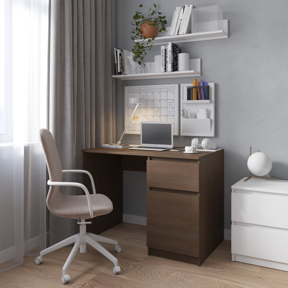 Комп’ютерний стіл VAYS R-18, письмовий з тумбою праворуч, без ручок, ЛДСП, 100×60×75 см - для дому та офісу Львів - фото 6