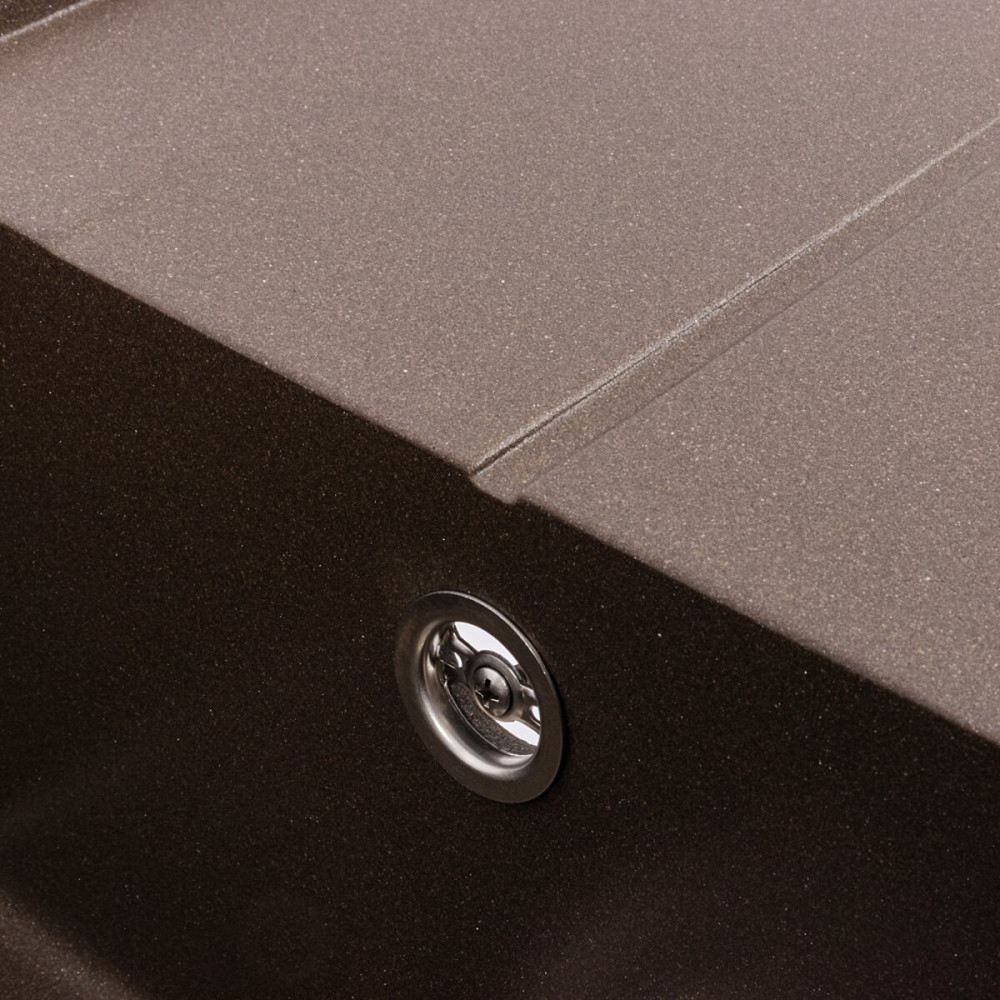 Гранітна мийка для кухні VALESO SOLID 7843 матова Темна скеля Коломыя - изображение 6