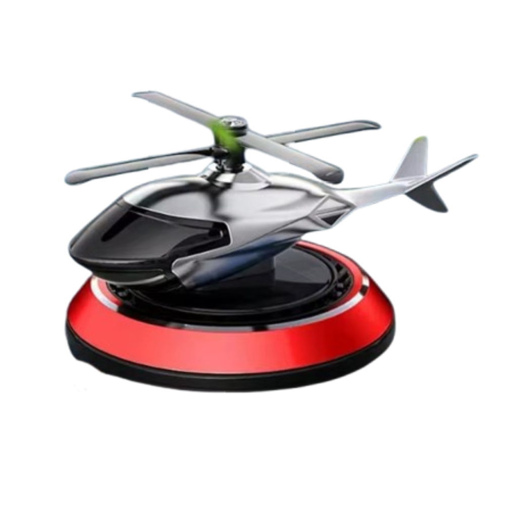 Ароматизатор в авто дифузор в форме вертолета на солнечной батарее,освежитель многоразовый цвет красный Каменец-Подольский - изображение 4