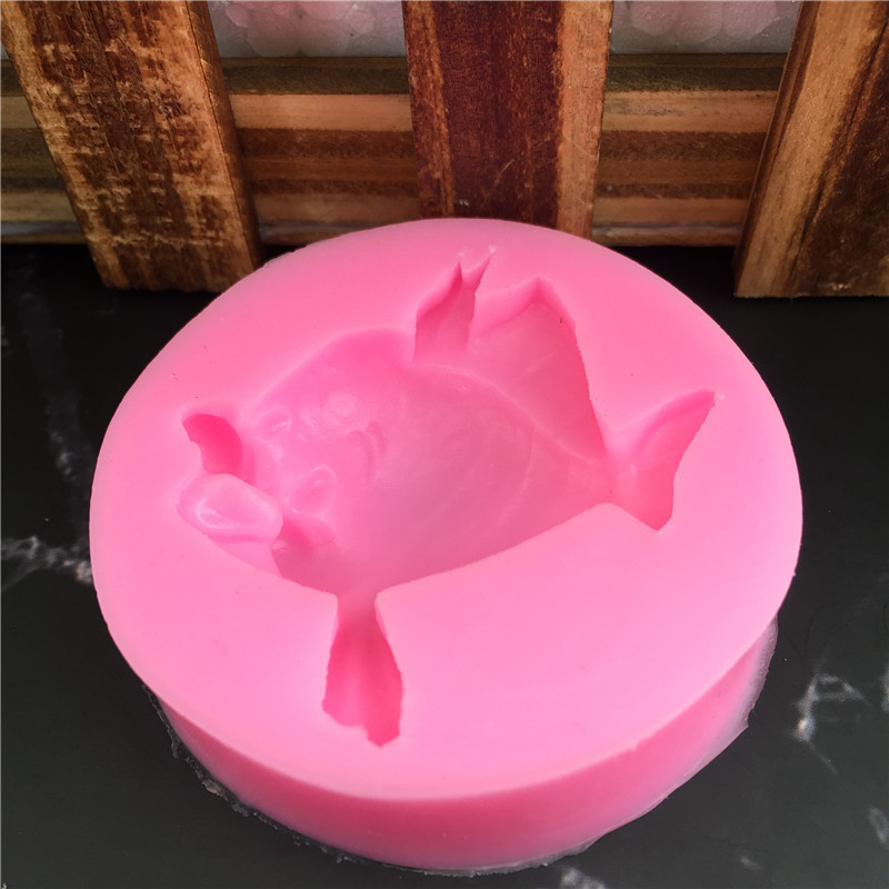 Молд морской Рыбка 60 мм розовый Киев - изображение 6