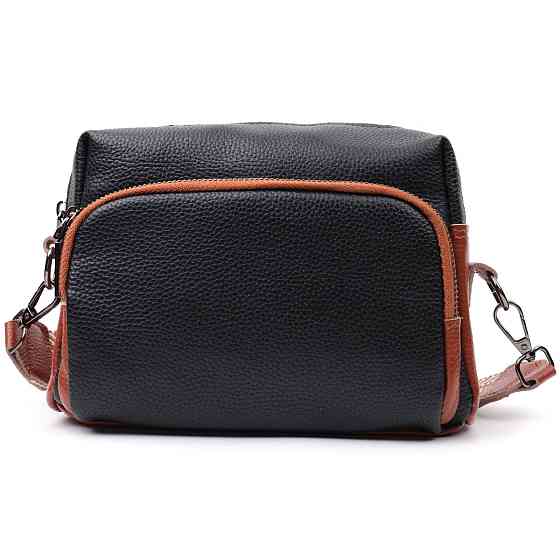 Сумка для женщин на каждый день из натуральной кожи Vintage 22588 Черный Киев