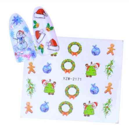 Новорічні наклейки на нігті Київ