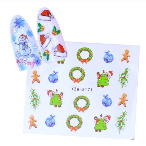 Новогодние наклейки на ногти Киев - изображение 1