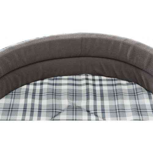 Лежак Trixie для собаки Lucky в клеточку с пенопластовой подкладкой серый хлопок/флис 55х45 см Киев