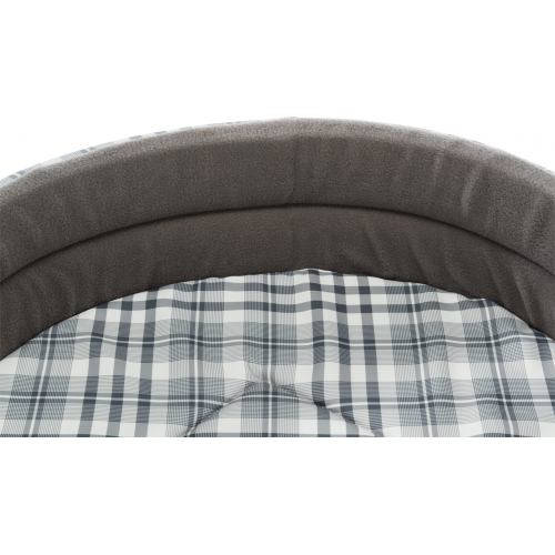 Лежак Trixie для собаки Lucky в клітинку з пінопластовою підкладкою сірий бавовна/фліс 55х45 см Київ - фото 3