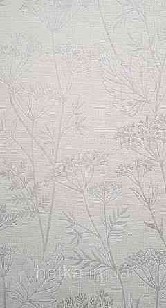 Шпалери вінілові на флізеліні Marburg Memoria 1.06х10 прованс квіти кульбабаба листя сріблясті на білому Київ