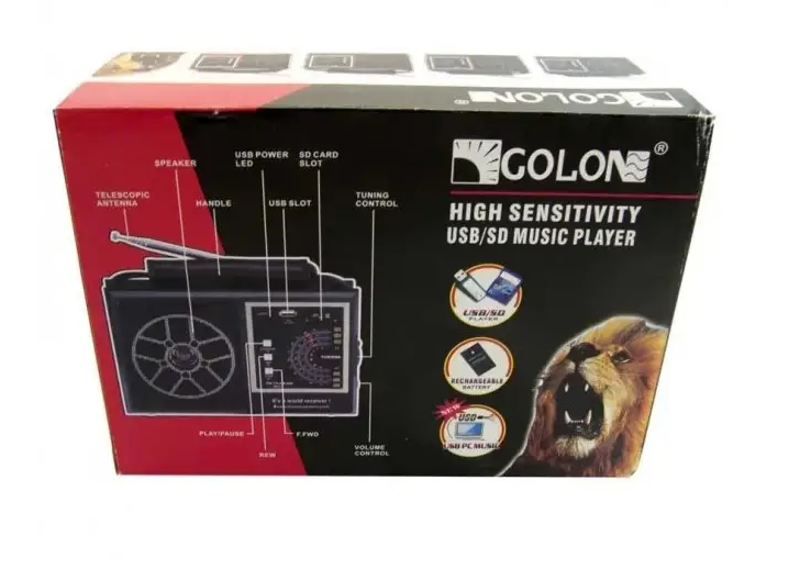 Мультидіапазонний акумуляторний радіоприймач GOLON RX-9933UAR 0855 Одеса - фото 10