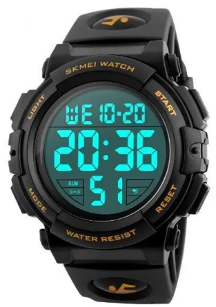 Чоловічий спортивний наручний годинник Skmei 1258 Золотистий Київ