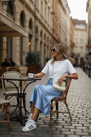 Женская юбка шелковая Голубой 42/44 Харьков