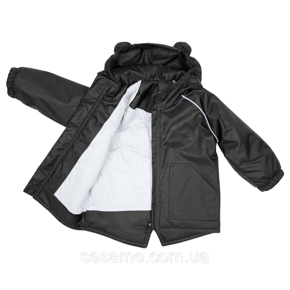 Дитяча куртка-парку демісезонна Чорна Харків - фото 3